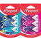 Maped Cosmic Erasers Rubbers Pink/Blue Triangular 6 Pack 8119518 (2 Pack Pink/Blue) - SuperOffice