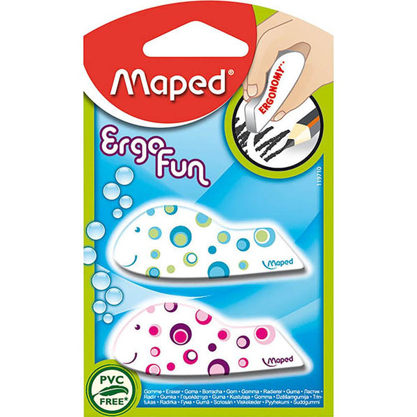 Maped Ergofun Eraser Pack 2 8119710 - SuperOffice