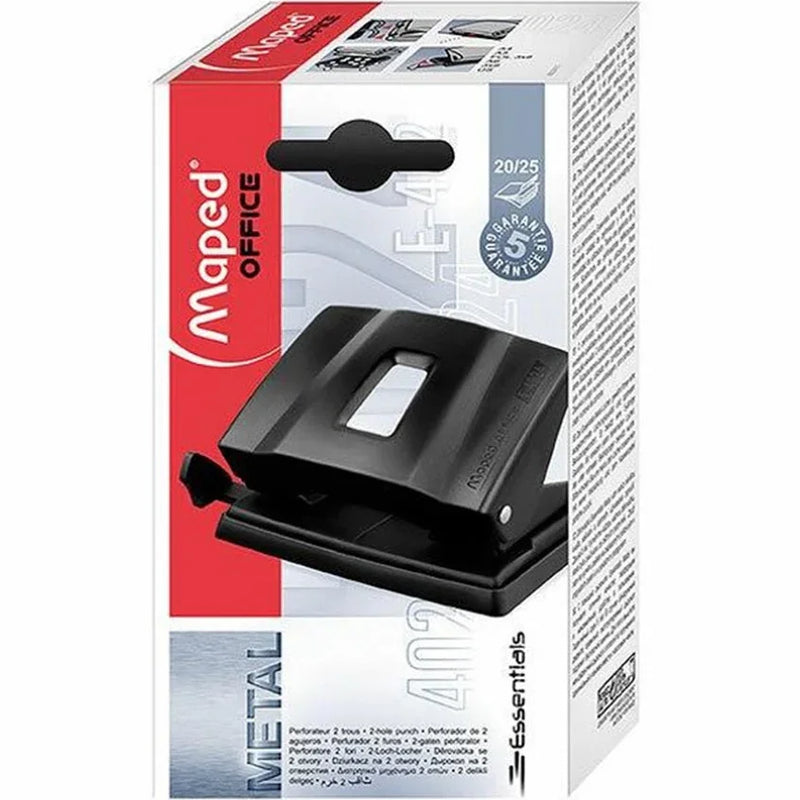 Maped Essentials 2 Hole Punch 25 Sheet Black 8402411 - SuperOffice