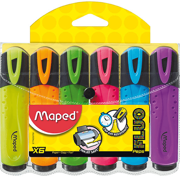 Maped X6 Fluo Peps Highlighter Wallet 6 8742557 - SuperOffice