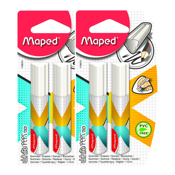 Maped Xpert Stick Eraser Rubber Pack 4 8119810 - SuperOffice