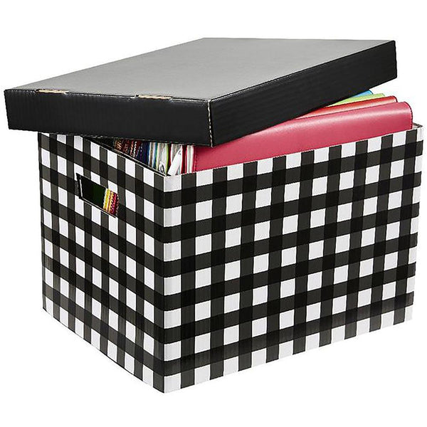 Marbig Archive Box Patterned Black Tartan 8017002 - SuperOffice