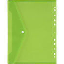 Marbig Binder Pocket Button Closure A4 Lime 2025904 - SuperOffice