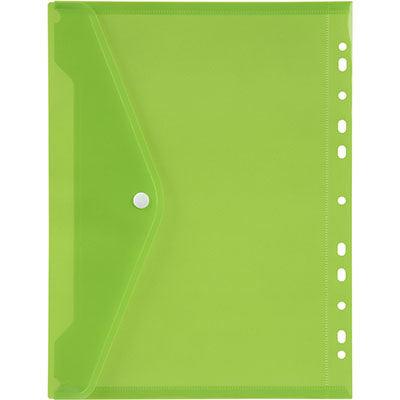 Marbig Binder Pocket Button Closure A4 Lime 2025904 - SuperOffice