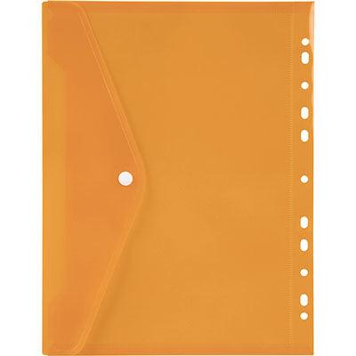 Marbig Binder Pocket Button Closure A4 Orange 2025906 - SuperOffice