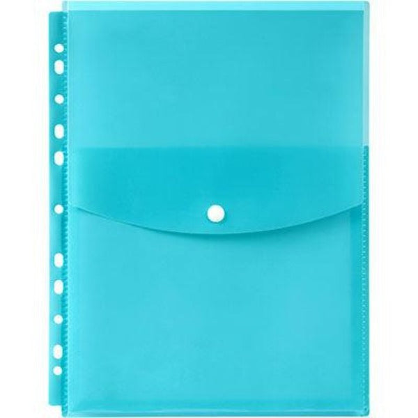 Marbig Binder Pocket Top Opening Document Wallet Holder A4 Marine Pack 12 2025801 (12 Pack) - SuperOffice