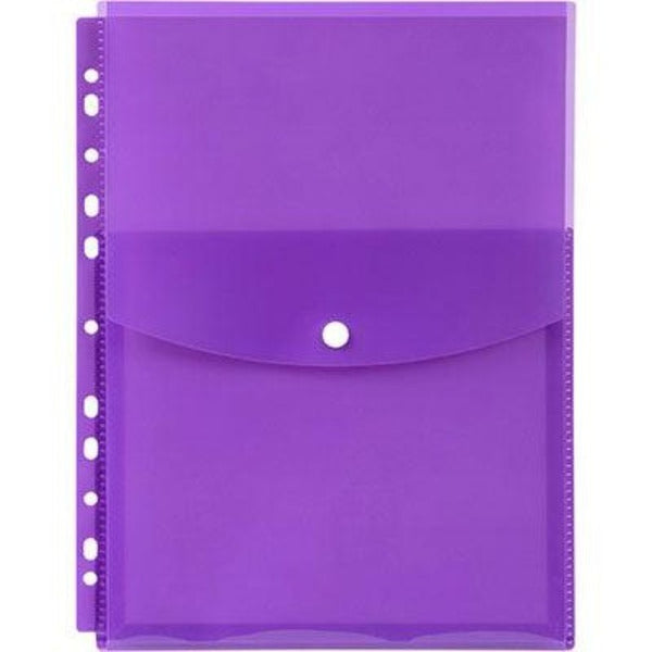 Marbig Binder Pocket Top Opening Document Wallet Holder A4 Purple Pack 12 2025819 (12 Pack) - SuperOffice