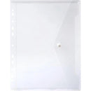 Marbig Binder Pocket With Button A4 Clear Pack 12 2025912 (Pack 12) - SuperOffice