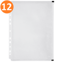 Marbig Binder Pocket Zip Closure A4 Clear Pack 12 2025712 (12 Pack) - SuperOffice