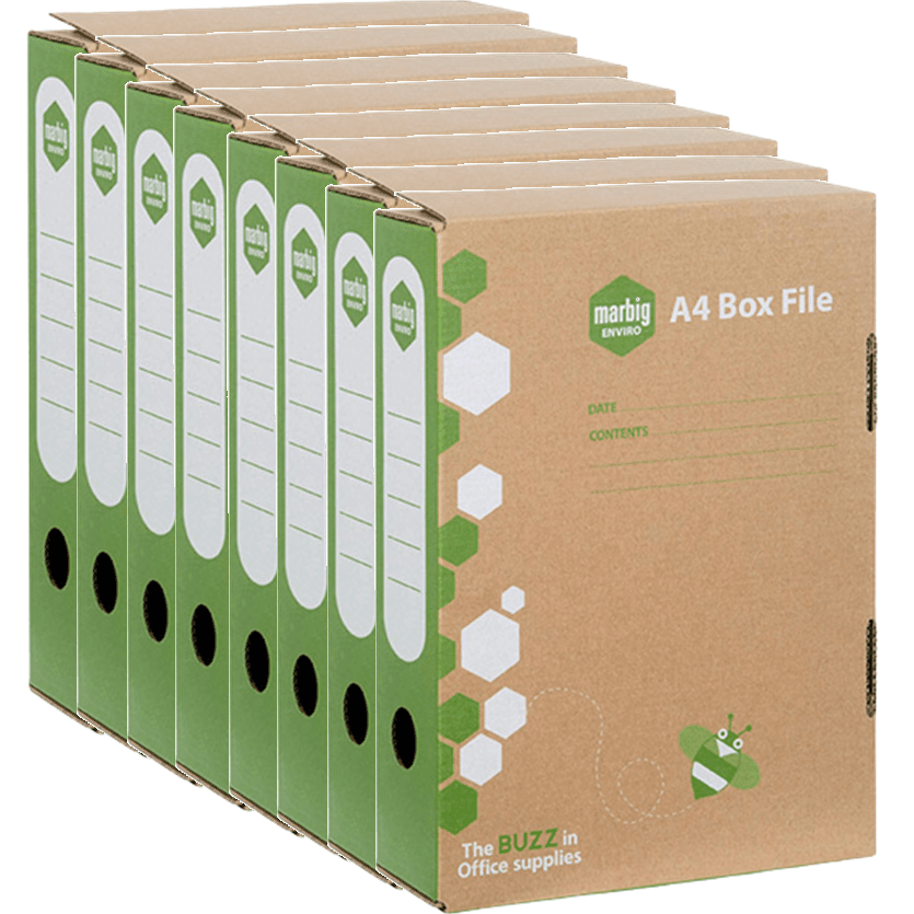 Marbig Box File A4 80Mm Grey | SuperOffice