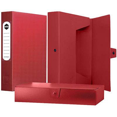 Marbig Box File Button Closure 80Mm A4 Red 2019803 - SuperOffice