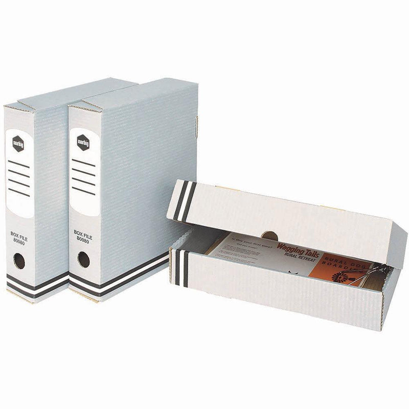Marbig Box File Spring Fitting 80Mm A4 Assorted 8006599 - SuperOffice