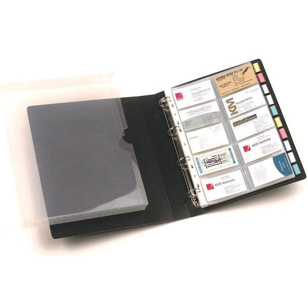 Marbig Business Card Book With Case 500 Capacity 8703102 - SuperOffice
