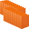 Marbig Clear View Insert Ring Binder Folder 2D 25mm A4 Orange 20 Pack 5402006 (20 Pack) - SuperOffice