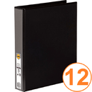Marbig Clear View Insert Ring Binder Folder 2D 38mm A4 Black Box 12 5412002B (Box 12) - SuperOffice