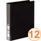 Marbig Clear View Insert Ring Binder Folder 2D 38mm A4 Black Box 12 5412002B (Box 12) - SuperOffice