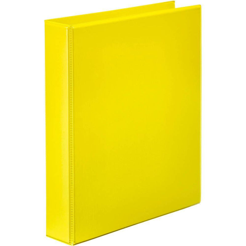 Marbig Clearview Insert Ring Binder Folder 2D 25mm A4 Yellow Box 16 5402005 (16 Pack) - SuperOffice