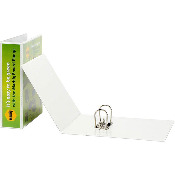 Marbig Clearview Lever Arch File 75Mm A4 White 6405008 - SuperOffice