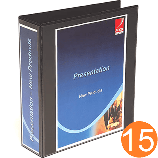 Marbig Clearview Lever Arch Insert File 75mm A4 Black Box 15 Folder 6405002 (Box 15) - SuperOffice