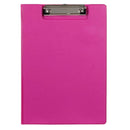 Marbig Clipfolder Clip Board PVC A4 Pink 6 Pack 4300609A (6 Pack) - SuperOffice