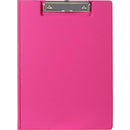 Marbig Clipfolder Clip Board PVC A4 Pink 6 Pack 4300609A (6 Pack) - SuperOffice