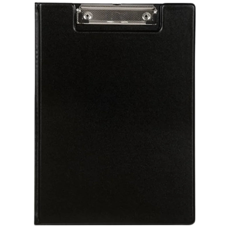 Marbig Clipfolder Clip Board PVC Flap A4 Black 20 Pack 4300002 (20 Pack) - SuperOffice