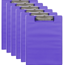 Marbig Clipfolder Clipboard PVC A4 Purple Pack 6 4300619A (6 Pack) - SuperOffice