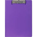 Marbig Clipfolder Clipboard PVC A4 Purple Pack 6 4300619A (6 Pack) - SuperOffice