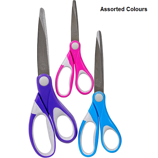 Marbig Comfort Grip Scissors 3 Pack Assorted Colours Sizes 975999 (3 Pack) - SuperOffice