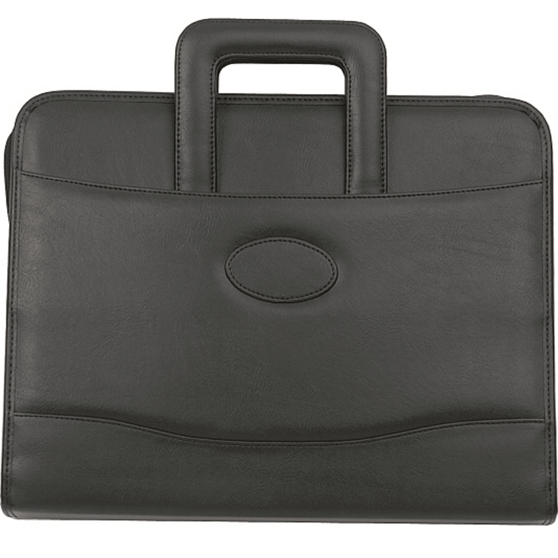 Marbig Compendium Carry Drop Handle Zipper Calculator Writing Pad Ring Binder Black R90076 - SuperOffice