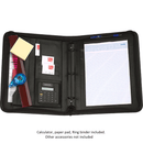 Marbig Compendium Carry Drop Handle Zipper Calculator Writing Pad Ring Binder Black R90076 - SuperOffice