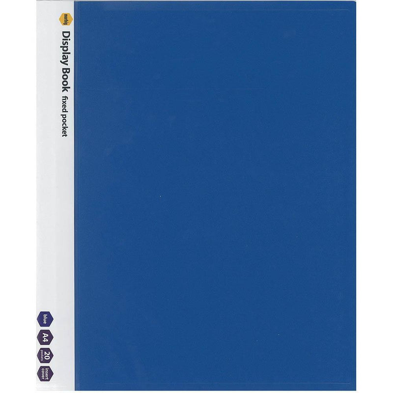 Marbig Display Book 20 Pocket A4 Blue 2003801 - SuperOffice