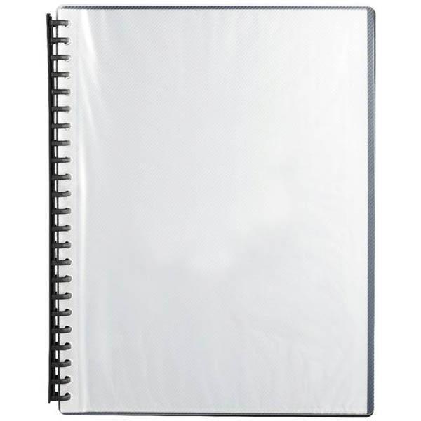 Marbig Display Book Clear Front Refillable 20 Pocket A4 Black 2007202 - SuperOffice