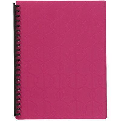 Marbig Display Book Refillable 20 Pocket A4 Pink 2007009 - SuperOffice
