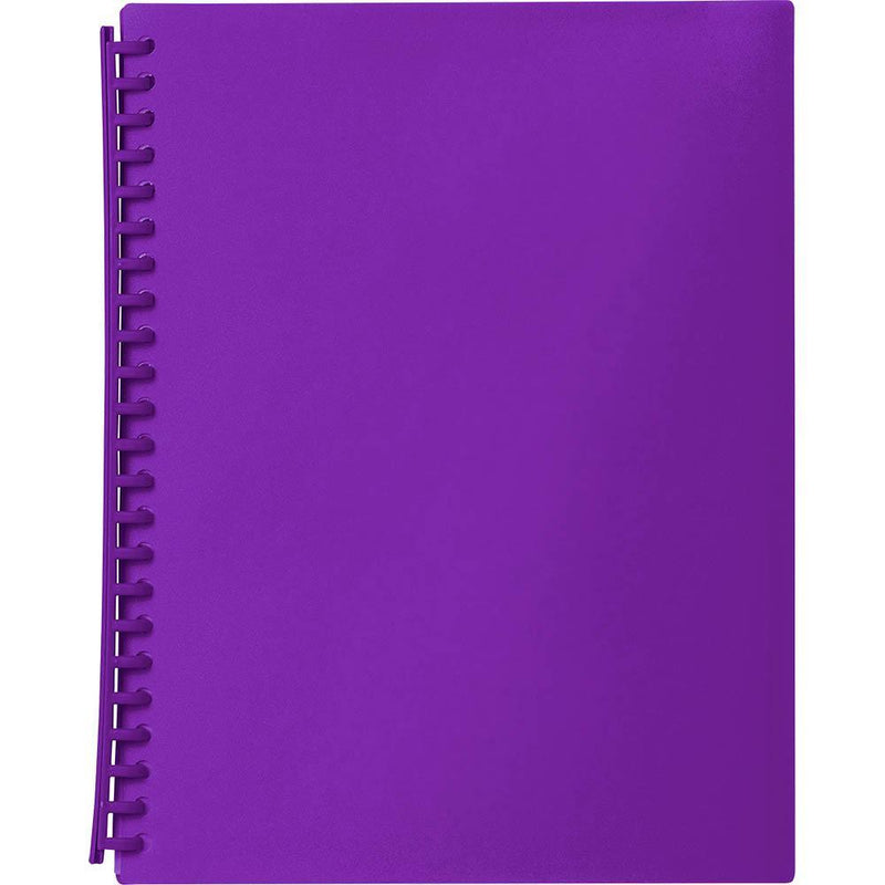 Marbig Display Book Refillable 20 Pocket A4 Purple 2007319 - SuperOffice