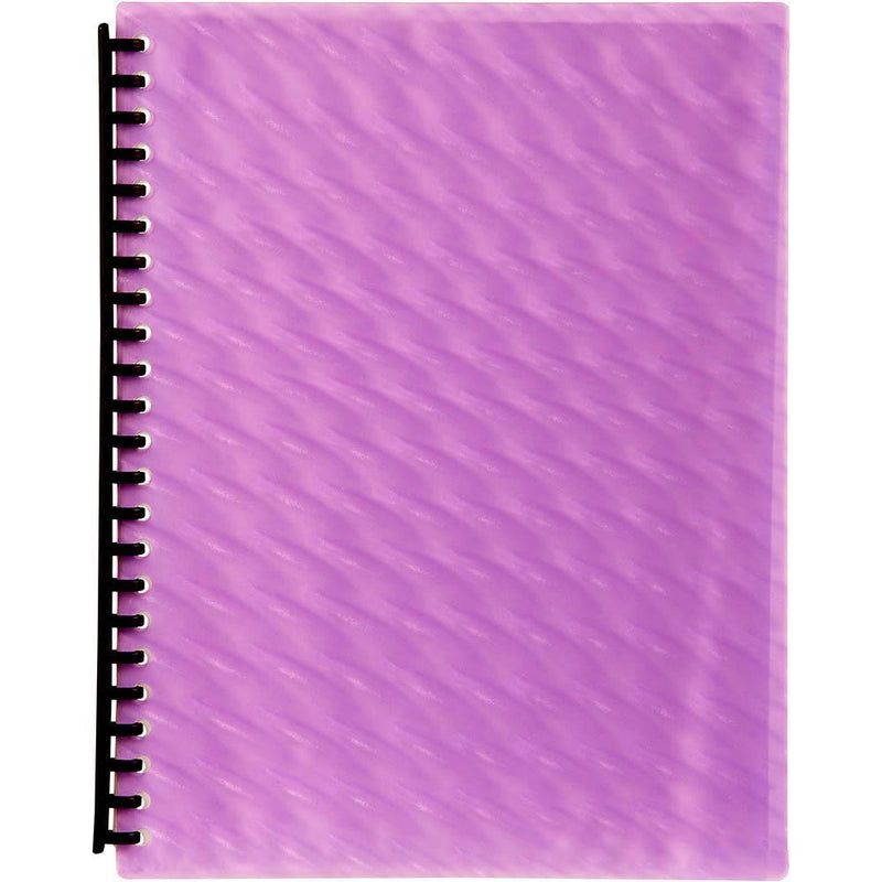 Marbig Display Book Refillable 20 Pocket A4 Shimmer Purple 2005819 - SuperOffice