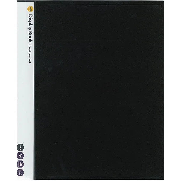 Marbig Display Books 20 Pocket A4 Black 10 Pack 2003802 (10 Pack) - SuperOffice