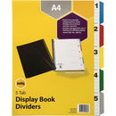 Marbig Display Books Dividers 1-5 Tab A4 Assorted 20089 - SuperOffice