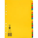 Marbig Divider Manilla A-Z Tab A4 Bright Assorted 37150F - SuperOffice