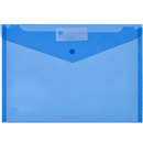 Marbig Doculope Folder Wallet Button Closure A4 Translucent Blue Pack 10 2015001 (Pack 10) - SuperOffice