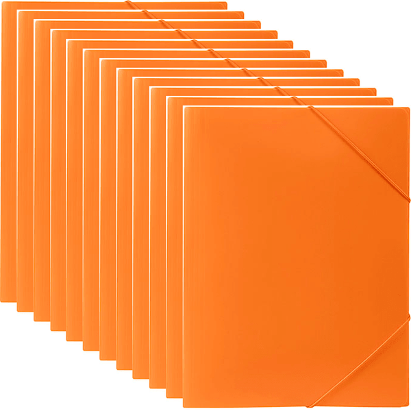 Marbig Document File Wallet Folder Elastic Strap A4 Orange 12 Pack 2095106 (12 Pack) - SuperOffice