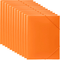 Marbig Document File Wallet Folder Elastic Strap A4 Orange 12 Pack 2095106 (12 Pack) - SuperOffice
