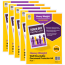 Marbig Document Protector Holder Sign PVC A4 Wall Mountable Clear 5 Pack 90084 (5 Pack) - SuperOffice