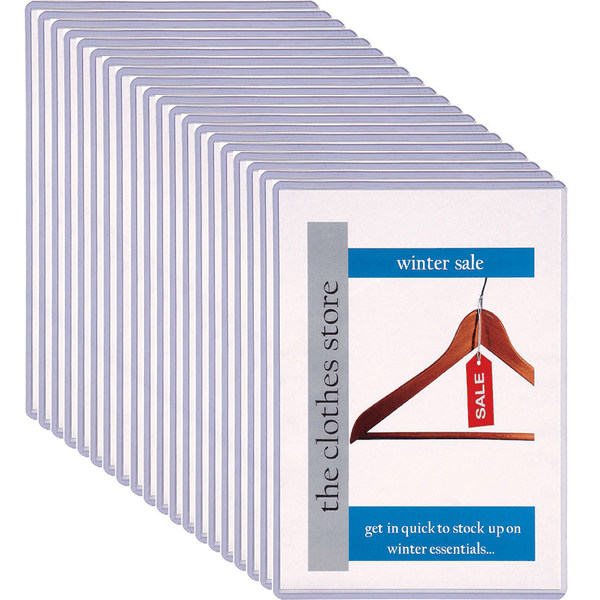 Marbig Document Sheet Protector PVC Thick Heavy Duty A5 Clear 20 Pack 90076 (20 Pack) - SuperOffice
