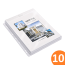 Marbig Double Capacity With Gusset Closure Flap A4 Sheet Protectors Clear Pack 10 SP6138GF - SuperOffice