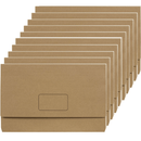 Marbig Enviro Document Wallet Foolscap Kraft Brown Pack 10 4003104 (10 Pack) - SuperOffice