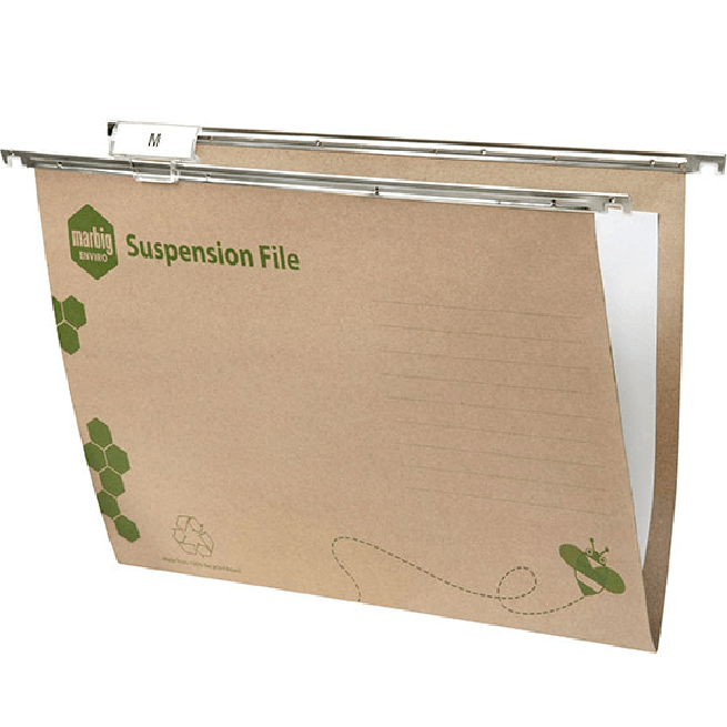 Marbig Enviro Plus Suspension Files Complete Kraft Foolscap Box 50 81007C - SuperOffice