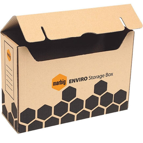 Marbig Enviro Storage Box Filing Documents Space Saving Carton 20 80030 (20 Pack) - SuperOffice
