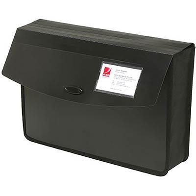 Marbig Expander Case Attache Wallet Heavy Duty Foolscap Black 9006850 - SuperOffice