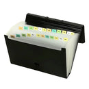 Marbig Expanding File Folder PP 26 Pocket A-Z Month Tabs Foolscap Black 6 Pack 9006802 (6 Pack) - SuperOffice